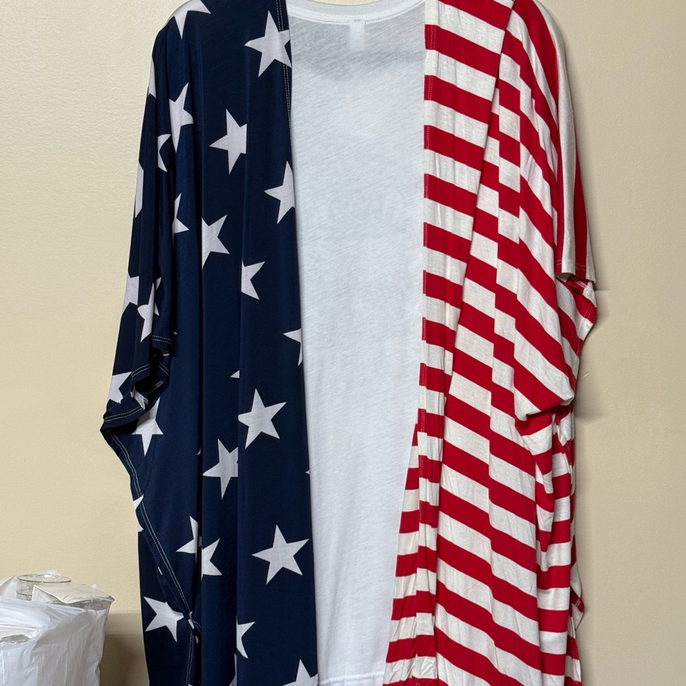 HEIMISH USA Patriotic Stars and Stripes Cardigan